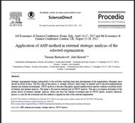 مقاله ترجمه شده با عنوان کاربرد روشAHP در تجزیه و تحلیل استراتژیک بیرونی در سازمان منتخب